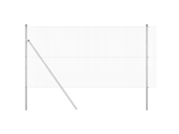 Conjunto 1 Poste De Cerca Vidaxl Prateado Aço (50 X 1,2 M)