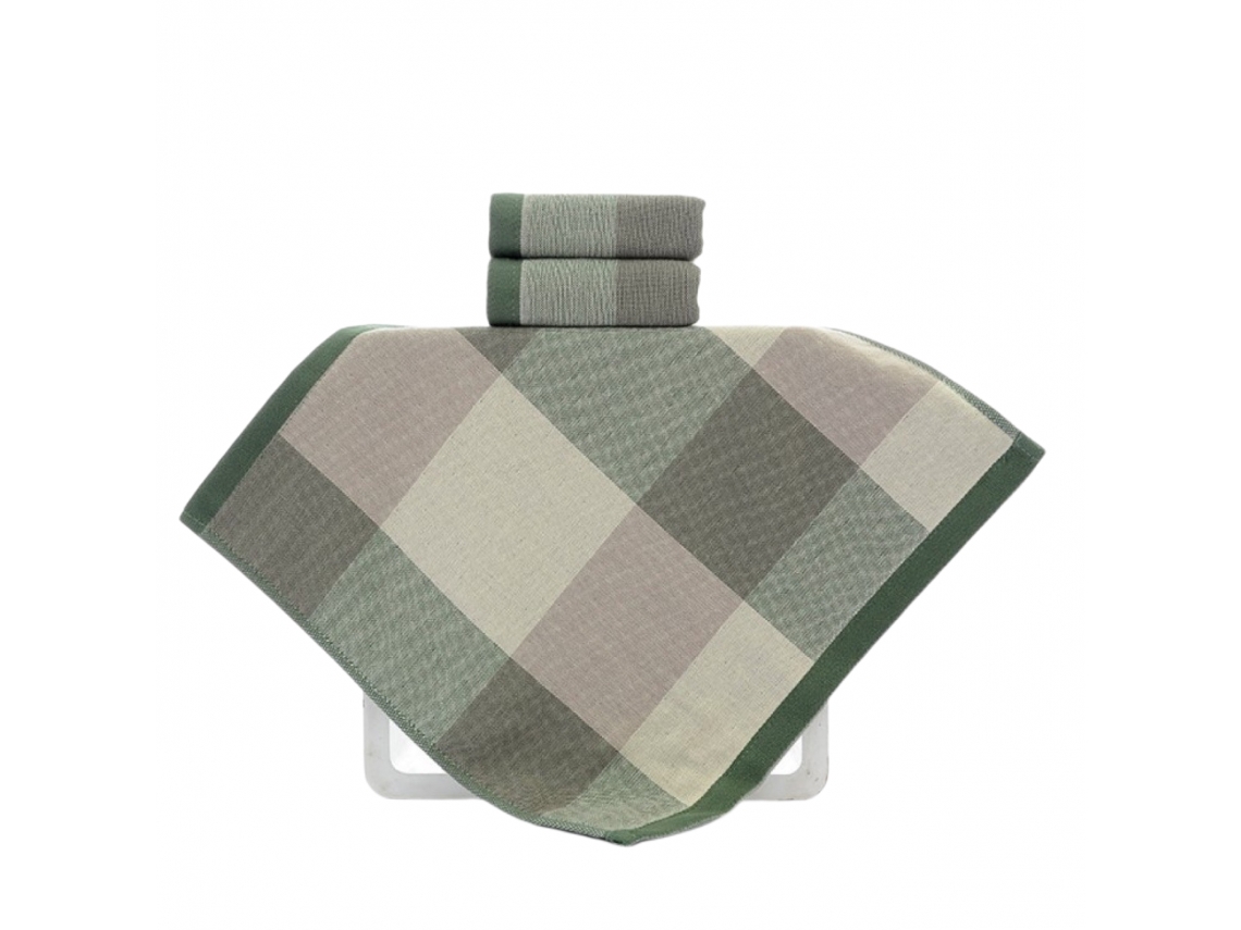 Toalha de Rosto Darkgrid, Toalha de Presente para Casal Adulto, Toalha de Rosto Absorvente BRILVIBERA (cor: Verde, Tamanho: 74* 34cm)