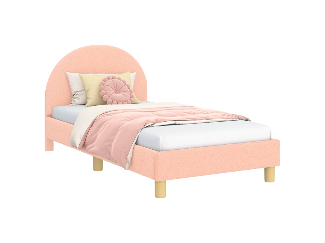 Estrutura de Cama Infantil com Cabeceira Rosa 80x160 cm MAISON EXCLUSIVE