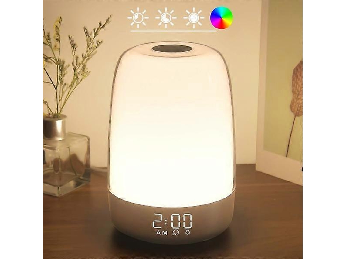 Luz Noturna Com Despertador E Simulação De Nascer Do Sol, Luminária De Cabeceira Com Ajuste De 3 Vias, Rgb, Branca Quente, Atmosférica Slowmoose