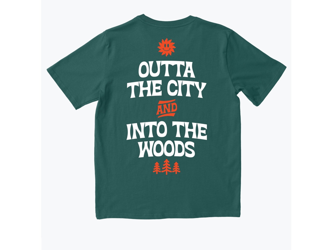 Camiseta Rockinstone Outta The City Into The Woods Woody's Goods - Estilo de designer exclusivo