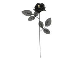 Rosa artificial caveira negra decorativa para Halloween 10 unidades S/MARCA