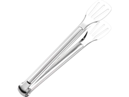 Pinça De Servir Robusta Em Aço Inoxidável Com Cabo Dividido 3 Linhas, Ideal Para Churrasco, Buffet E Uso Na Cozinha