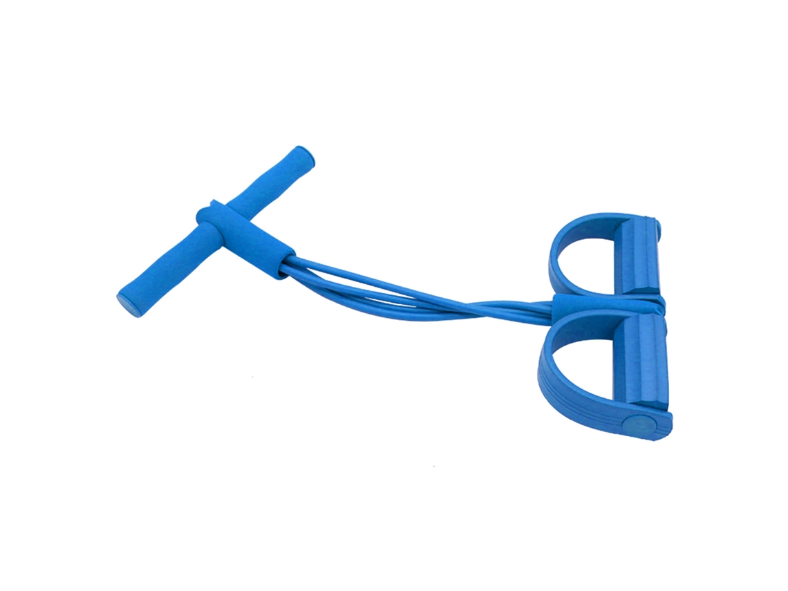 Banda de resistência Business com pedal, corda de tensão multifuncional, equipamento de exercício abdominal para casa, viagem, azul