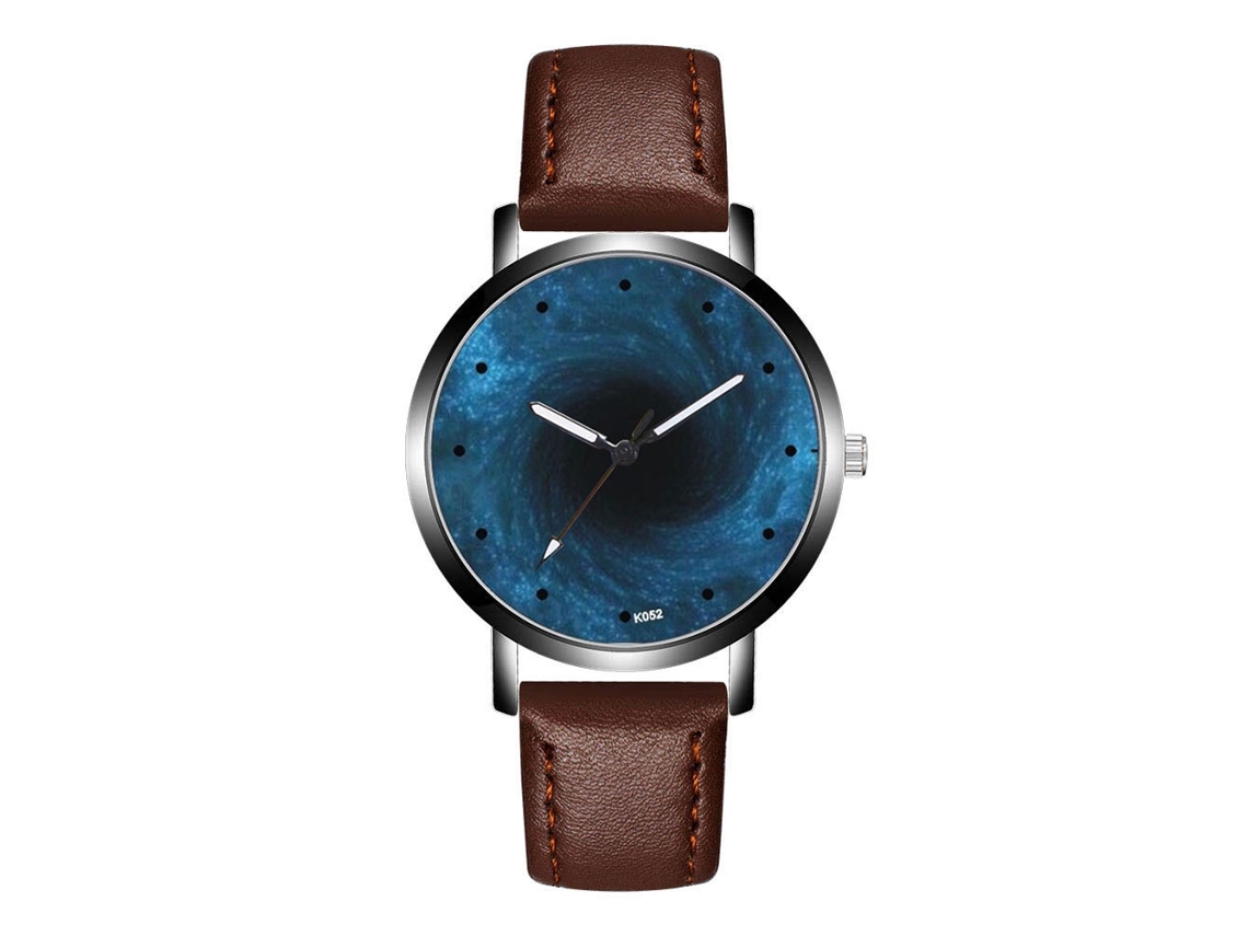 Relógio masculino de quartzo com pulseira de PU, estilo empresarial simples e elegante (marrom escuro)