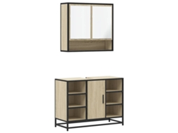 Bathroom Furniture Set, Bathroom Furniture Sets Vidaxl Marrom Madeira Processada (n/a)