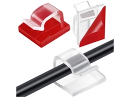 Pacote Com 20 Mini Clipes De Fio Para Uso Externo Fita Adesiva, Para Luzes De Cordão, Pequenos E Transparentes