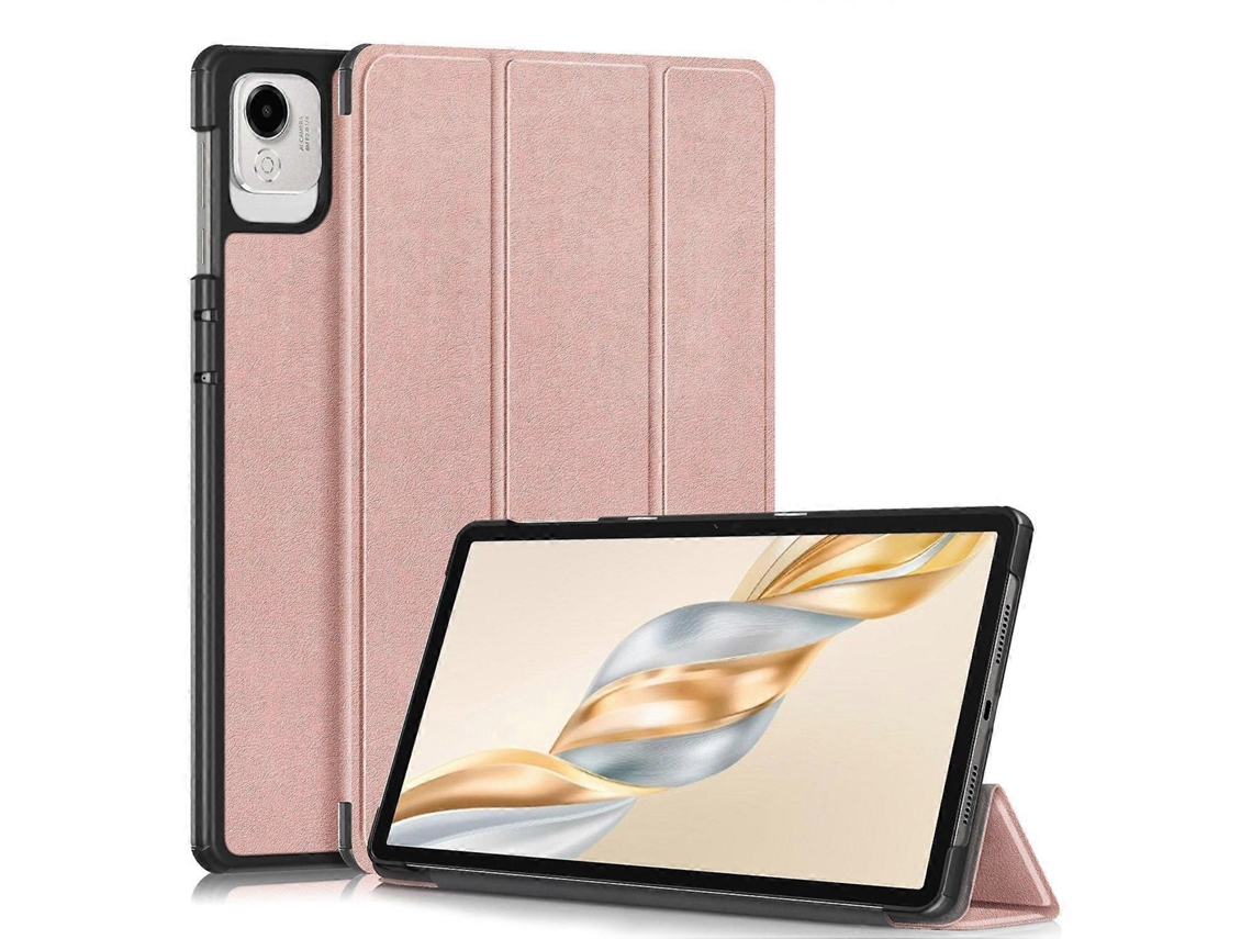 Capa De Couro Dobrável Tripla Para Tablet For Honor Pad X9a / X9 Pro Custer Pure Color