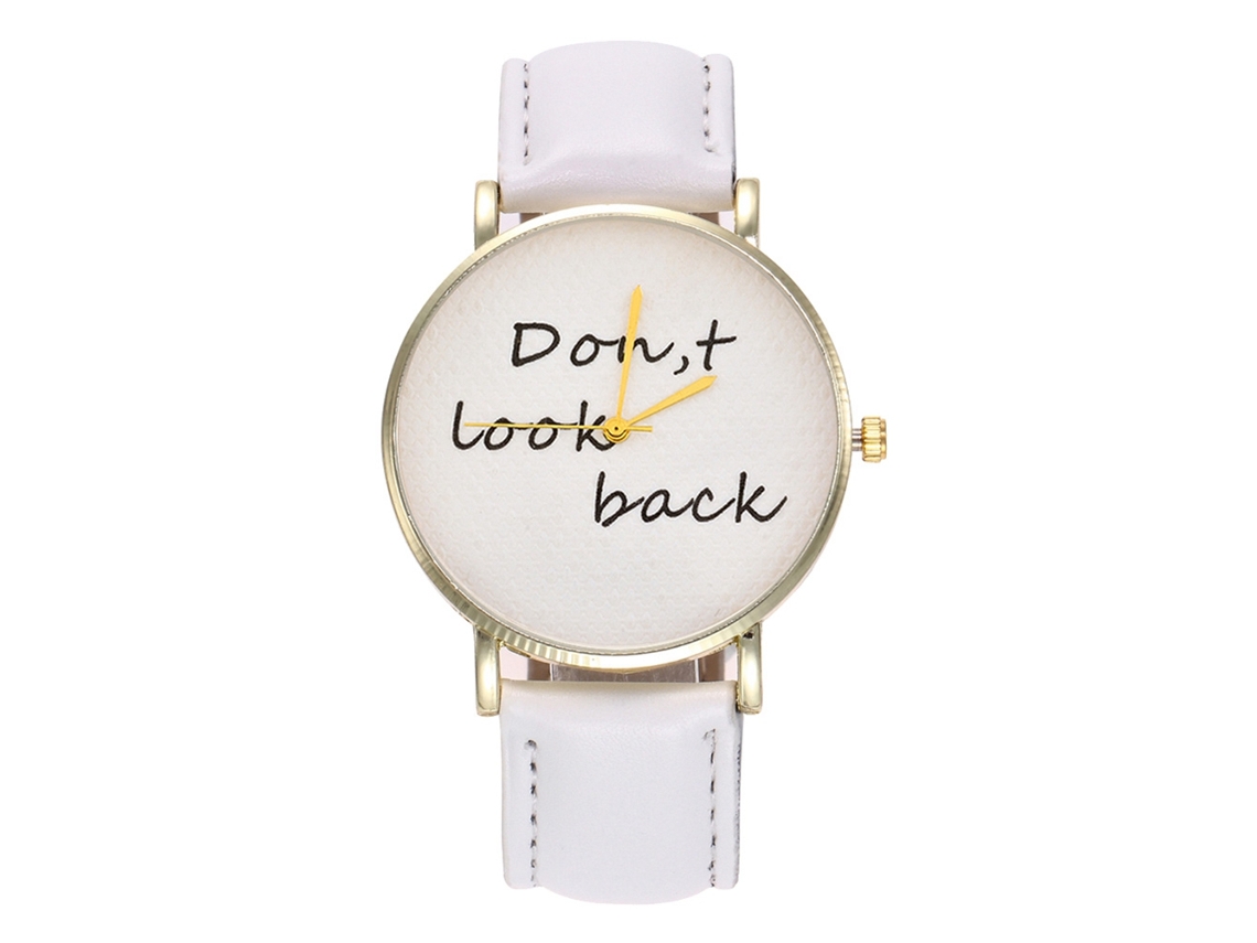 Relógio de quartzo unissex casual Zhoulianfa com pulseira de couro PU (branco)