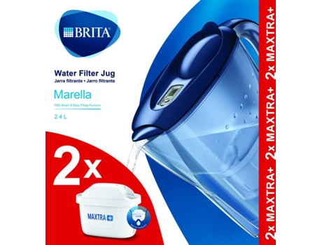 Jarro BRITA Marella Azul 2 Filtros (Capacidade: 2.4 L - Filtragem: 1.4 L)