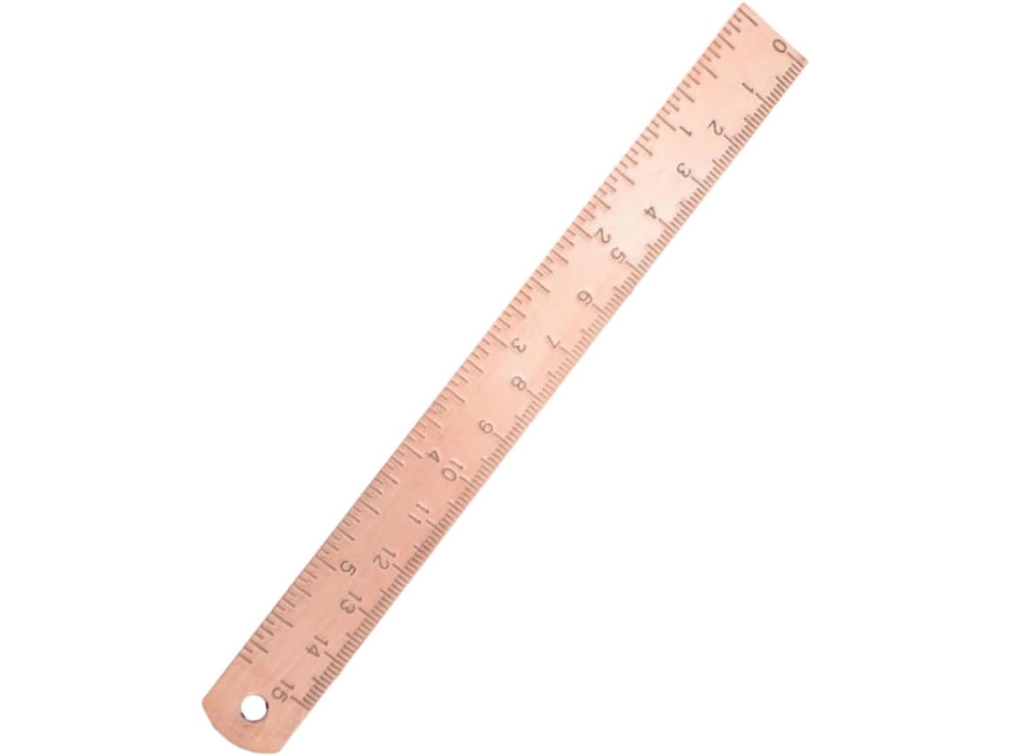 Régua De Medição Em Cobre Ferramenta Profissional Desenho, Reta Para