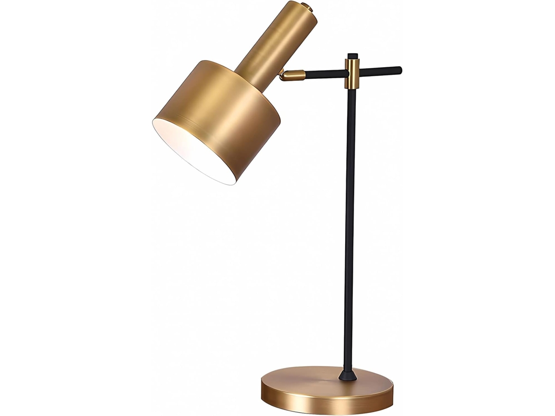 Abajur De Mesa Cabeceira Com Controle Por Toque, Em Ferro Dourado, Ideal Para Quarto, Escritório, Sala De Leitura E