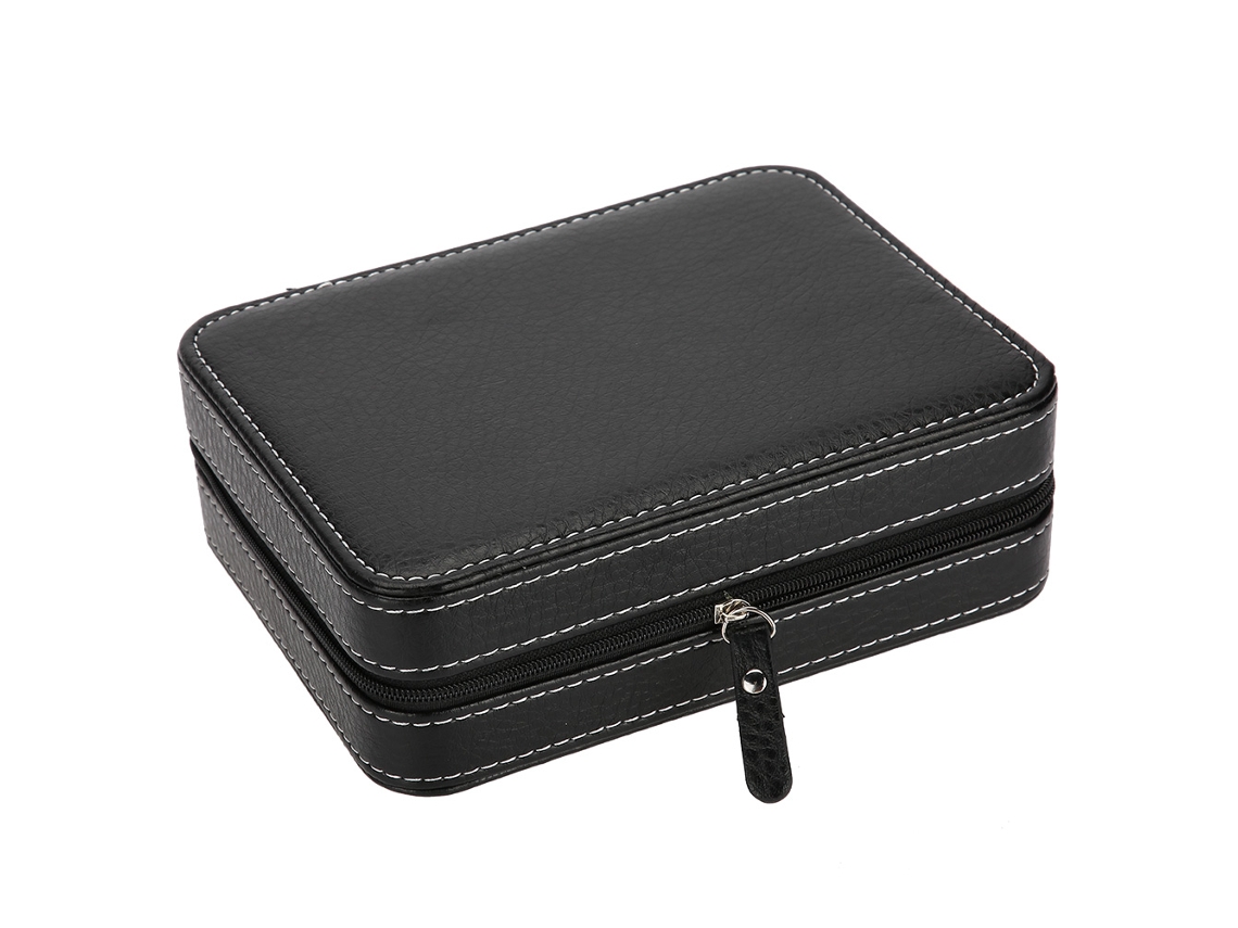 Caja De Viaje Portátil Para Relojes Com 4 Compartimentos Organizador De Colecionadores