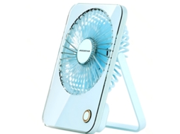 Mini Ventilador de Mesa Aigostar Azul 3"5 Pás,3 Velocidades 3600mah, Silencioso para Escritório e Quarto SINI TECH STORE