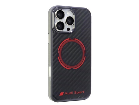 Capa para iPhone 16 Pro Max AUDI Rígida Preto