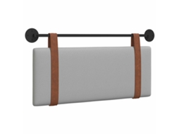 Conjunto 1 Cabeceira Suspensa Vidaxl Cinzento Couro Sintético (110 X 55 X 5 Cm)
