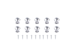 Laxiscreed Puxadores De Porta Em Cristal Diamante, Pacote Com 10 Peças Em Forma De Diamante Para Decoração Elegante