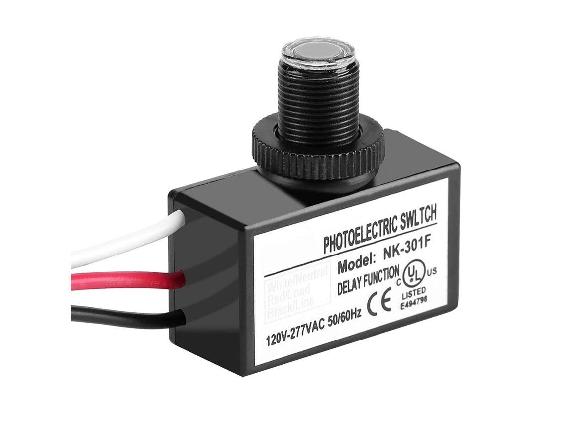 Controlador De Sensor Luz Gowenic 120v 277vac, Interruptor Fotoelétrico Automático Liga Desliga, Sensor Fotoelétrico
