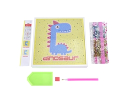 Kit Desenho Cristal Dinossauro com Moldura para Crianças