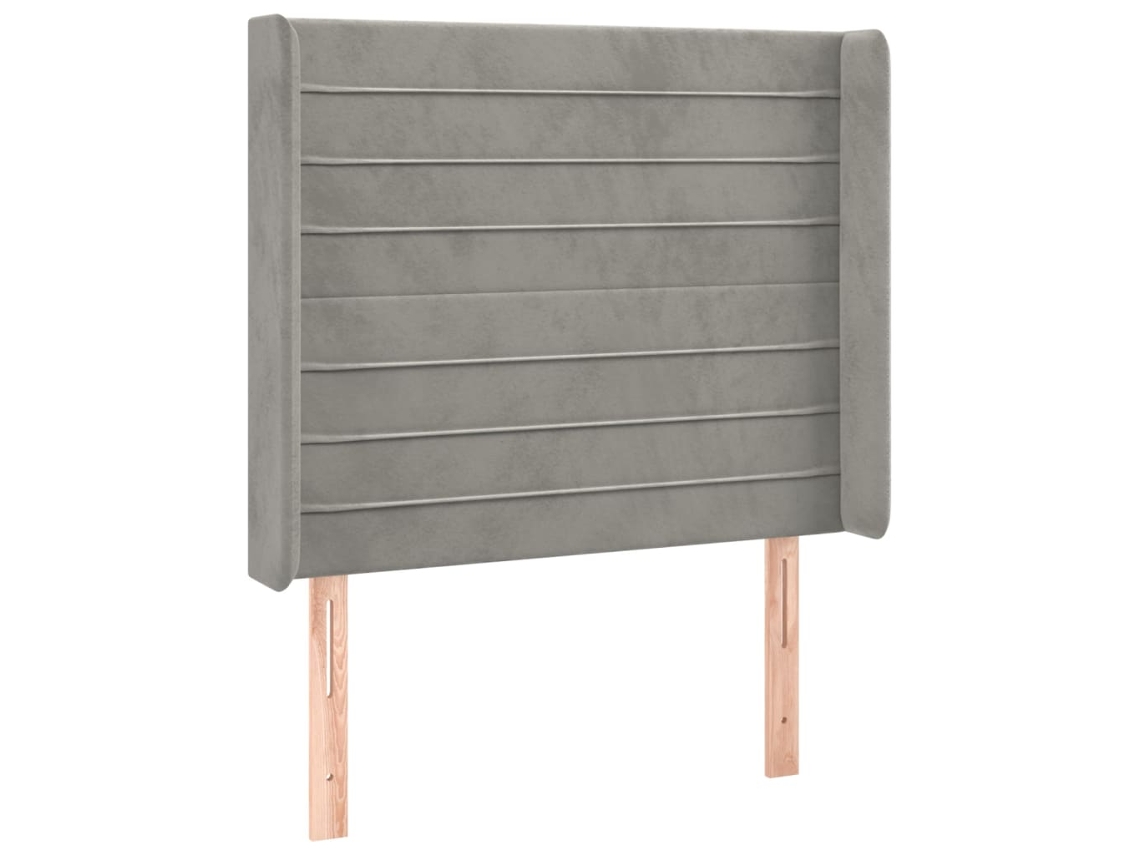 Headboard, Headboards Vidaxl Cinzeto Veludo (83 X 16 X 118/128 Cm)