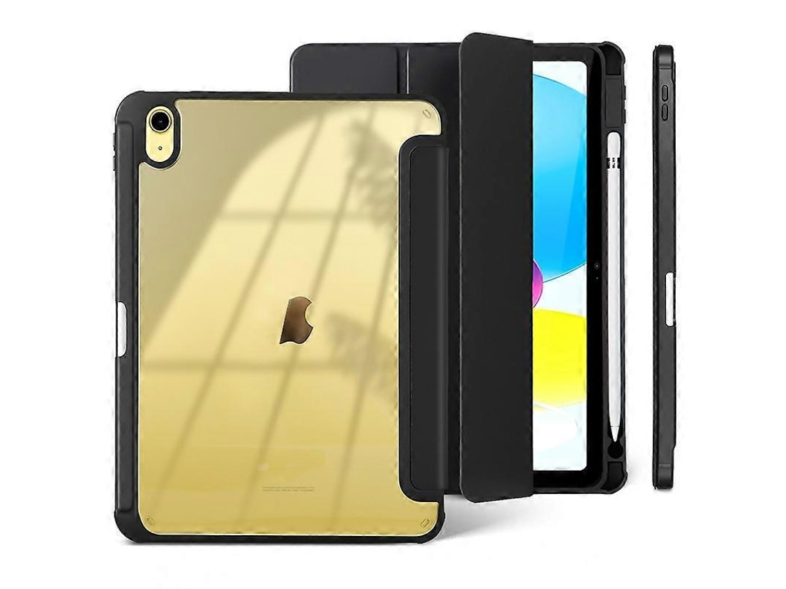 Capa dobrável para tablet em couro acrílico com 3 compartimentos Webake