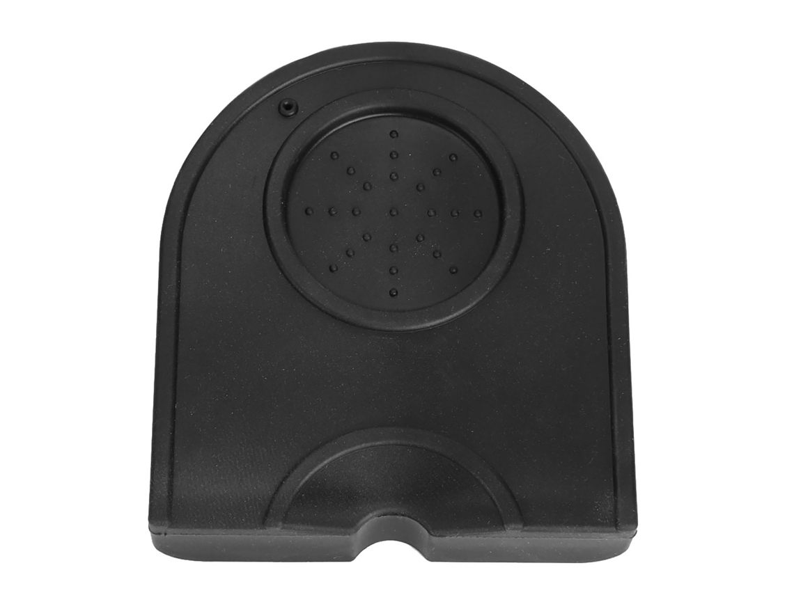 Suporte para compactador de café em silicone antiderrapante, multifuncional e espesso, preto.