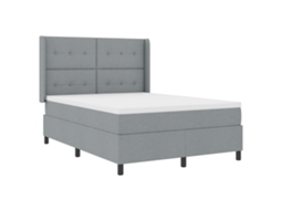 Conjunto 1 Cama Box Vidaxl Cinzento-claro Tecido (140 X 200 Cm)