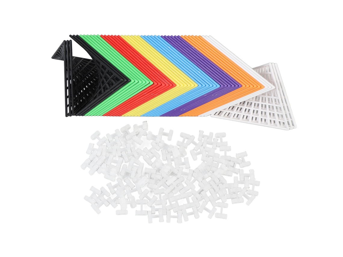 Ats 48 Peças de Blocos Hiperbólicos, Brinquedos Educacionais Stem, Formas Infinitas, Construção para Meninos e Meninas