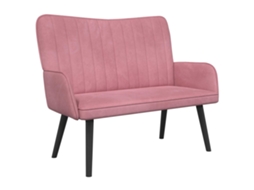 Sofá para 2 Pessoas Rosa 115 X 61 X 87 Cm Veludo MAISON EXCLUSIVE (v)
