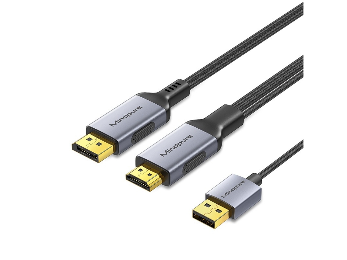 Cabo Adaptador Hdmi Para Dp De 2 Metros Cabo De Alta Definição 4k 60hz Para Conectar Laptops A Monitores E Projetores Slowmoose