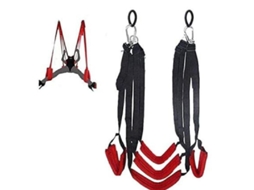 2026 cadeira de Balanço para Casais Multifuncional Decadence Bounce Nylon Vermelha 5 Faixas Tlr