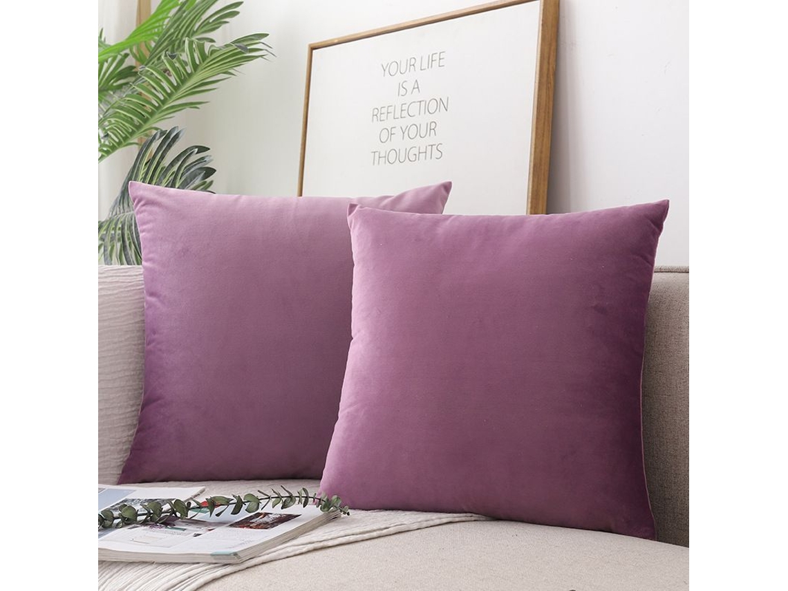2026 funda de Almohada de Terciopelo Suave de Duas Peças Color Sólido Decorativa 16x16 Polegadas/40x40 Cm Clavo