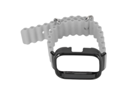 Pulseira de Substituição para Redmi Watch 3 Silicone Ajustável com Capa Protetora Cinza