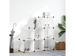 Vidaxl Cubos De Arrumação Com 6 Compartimentos Branco