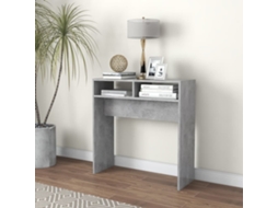 Vidaxl Mesa Consola 78x30x80 Cm Derivados De Madeira Cinzento Cimento