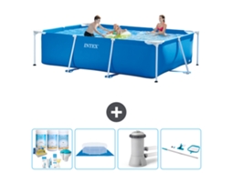 Intex Piscina Com Estrutura Retangular - 300x200x75 Cm - 5-peças S20837