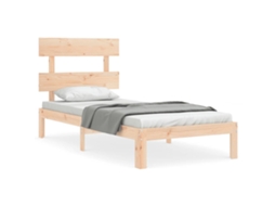 Bed Frame, Bed Frames Vidaxl Marrom Madeira De Pinho (90 X 200 Cm)