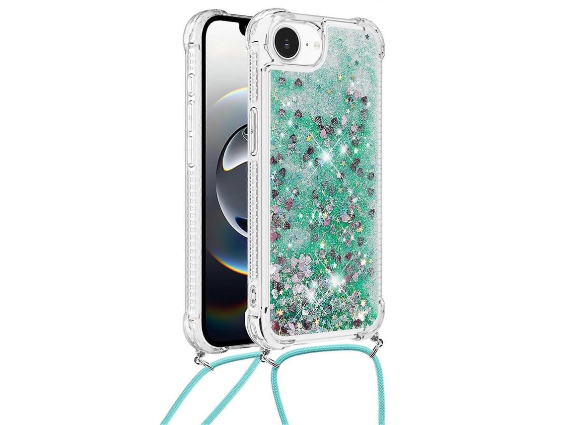 Capa De Tpu Compatível Com Iphone 16e Com Design De Areia Movediça E Cordão - Wellngs