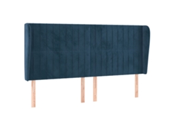 Headboard, Headboards Vidaxl Azul Veludo (183 X 23 X 118/128 Cm)
