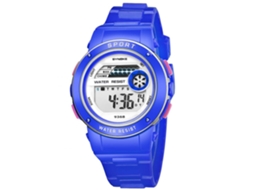 Relógio de pulso eletrônico multifuncional Synoke Blue Fashion Simple para jovens