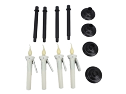 Vela Taper Led Solar com Sensor Anoite a Dia Ip65 Luz Quente Intermitente para Decoração Externa | S/MARCA