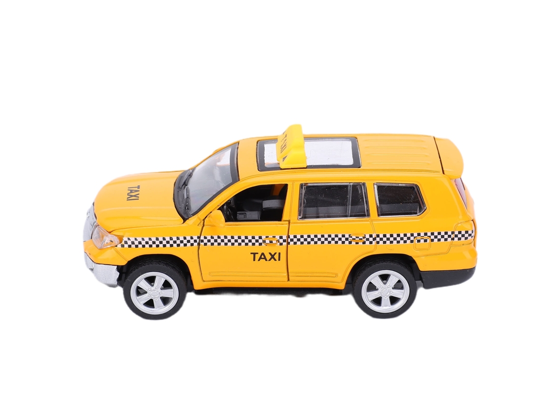 Ats modelo de Taxi de Aleación Con Sonido Y Luz Simulados, Coche Juguete Retrocedible, Regalo para Niños1