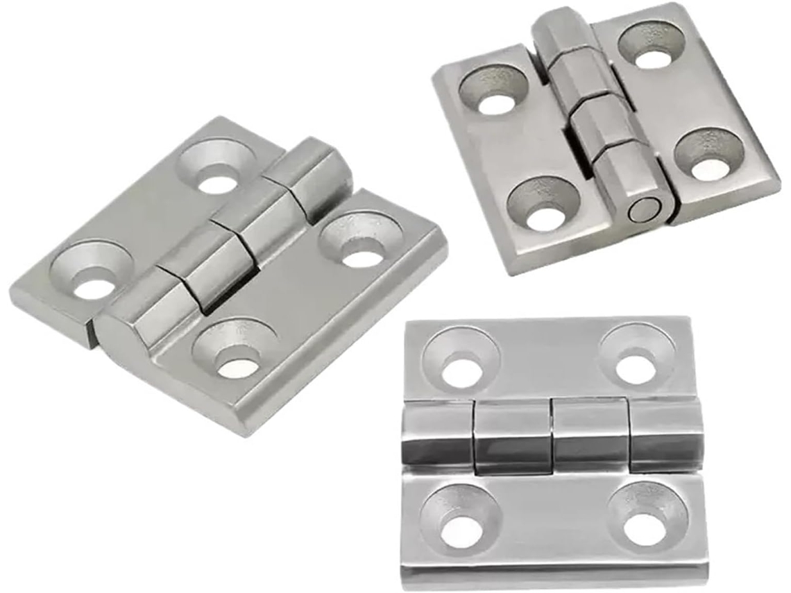 Dobradiça Para Porta De Armário Caixa Distribuição Equipamentos Industriais Alta Resistência Em Aço Inoxidável 304 60x60x6mm