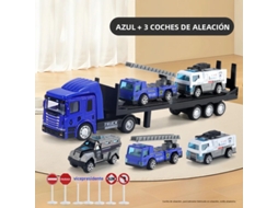 Caminhão de Corrida Grande de Metal, Brinquedo para Crianças de 4 a 12 Anos. MDUG (azul)