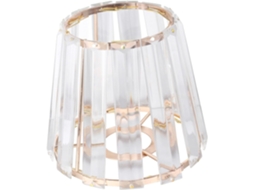 Grande Luminária De Parede Em Ferro Forjado, Cristal Eletrodepositado Em Ouro, Cúpula Transparente Para Luminária De Teto E