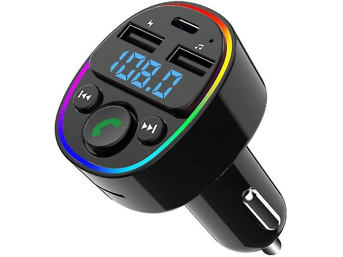 Transmissor Fm Carro Yizhood Pd15w Usb3.0 Mp3 2 Dispositivos Preto