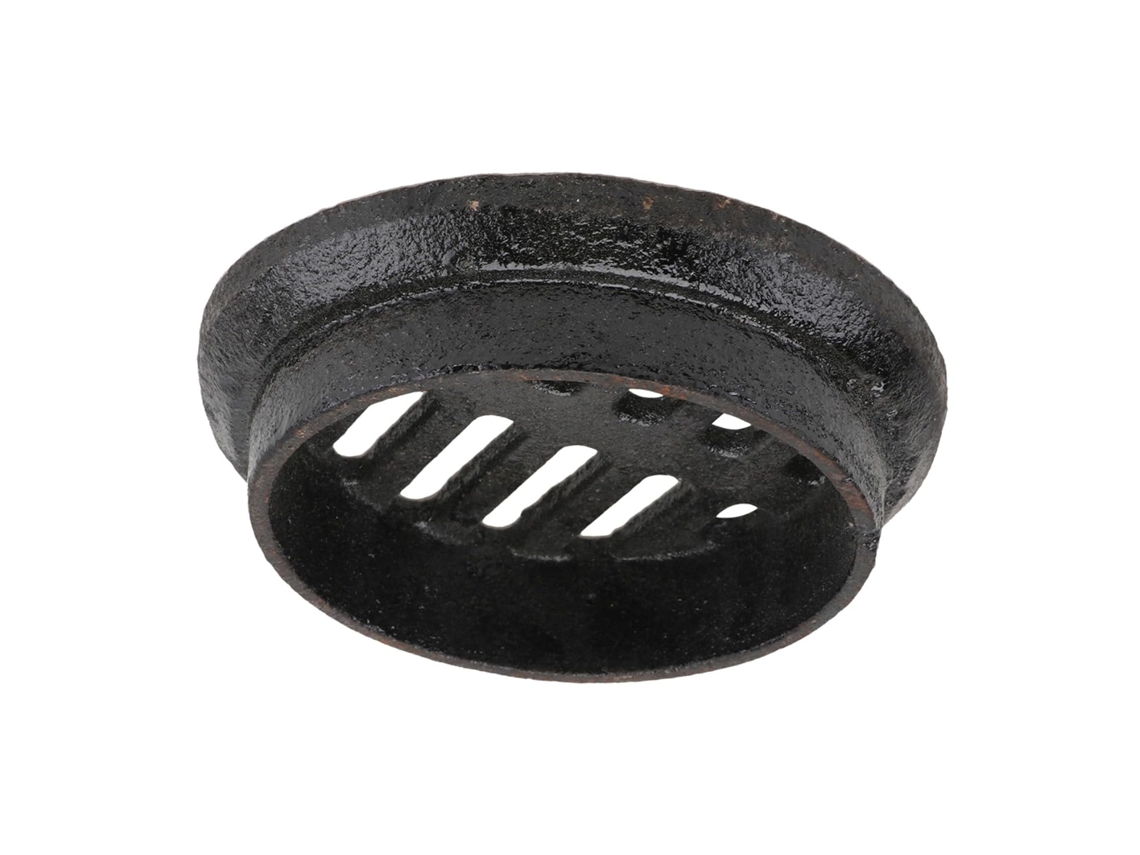 Ralo De Piso Externo Em Ferro Fundido Preto, Fácil De Instalar, Com Tampa De Embutir.