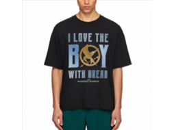 Rockinstone Hunger Games Boy With Bread Black T-shirt Size:xxxl