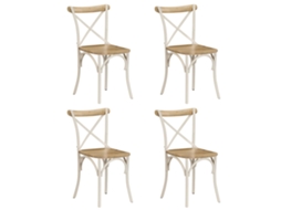 Cross Chair, Cross Chairs Vidaxl Branco Madeira (n/a)