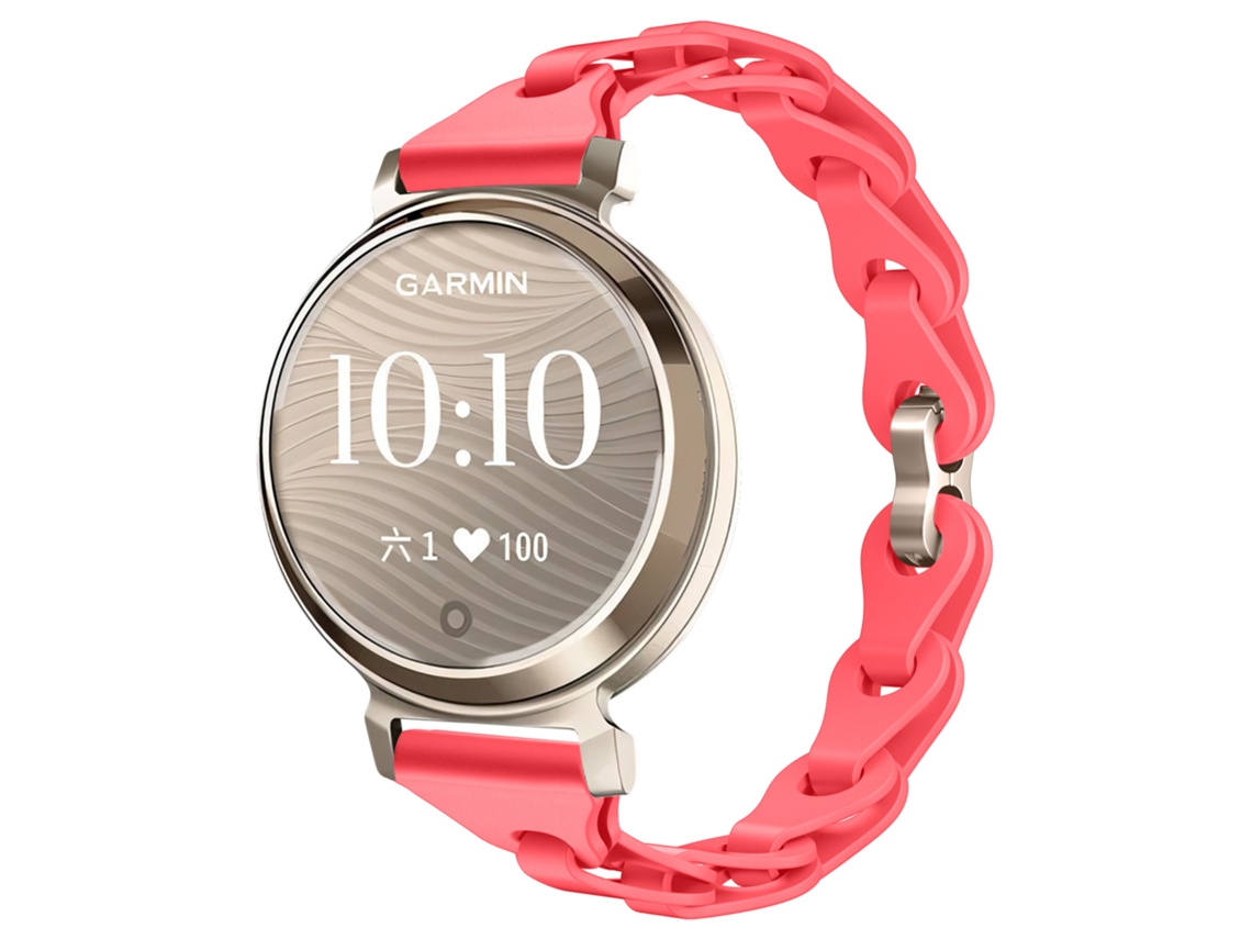 Pulseira De Silicone Elástica Para Garmin Lily 2 – 14mm Rosa Panoona